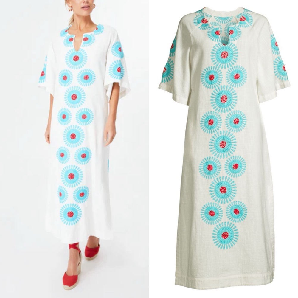 Frances Valentine Embroidered Aster Maxi Charming Caftan